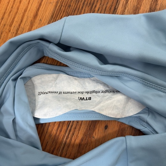 Andie Bikini Set Santorini Top High Rise Bottom Sky Blue size small NWT - Picture 6 of 10